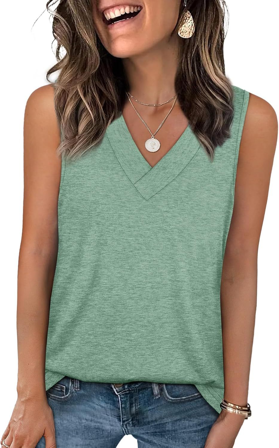 Women's Summer Top V-Neck Elegant