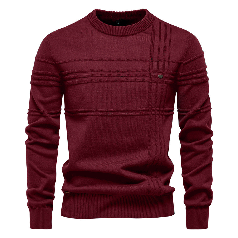 Men's Knitted Sweater Modern Textured Design Comfortable Fit