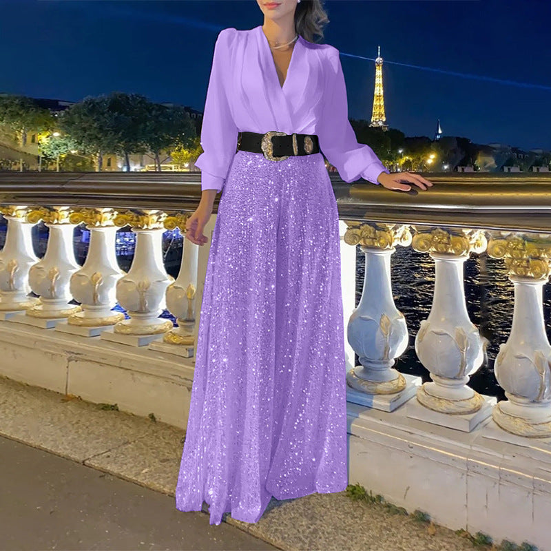 Women's Evening Dress Elegant Shimmering Flower
