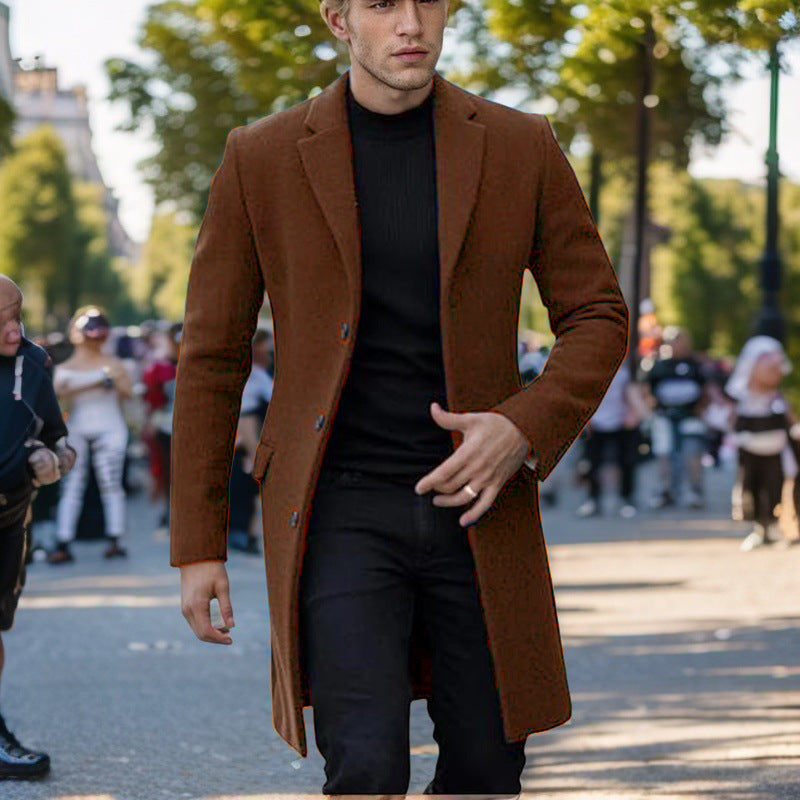 Men's Coat Elegant Design Black Cut