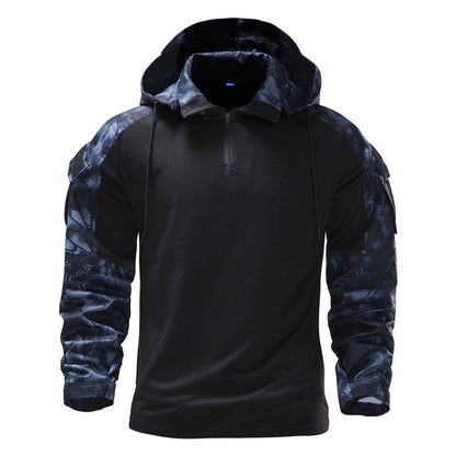 Men's Tactical Long-Sleeve Camo Hoodie Outdoor