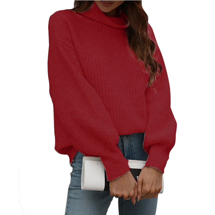 Women's Pullover Loose Turtleneck Trendy Oversized