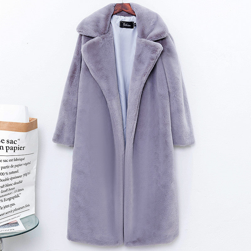 Luxury Women's Coat Teddy Style Long-Hair Winter Season