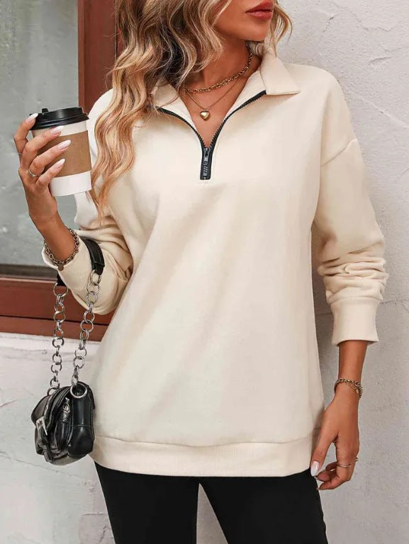 Women's Sweatshirt Casual Zipper Sporty