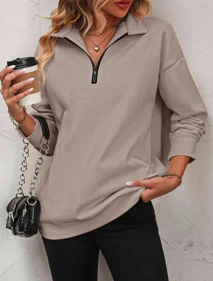 Women's Sweatshirt Casual Zipper Sporty