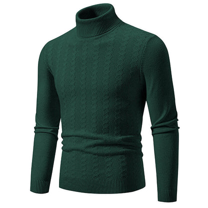 Men's Turtleneck Cable Knit Sweater