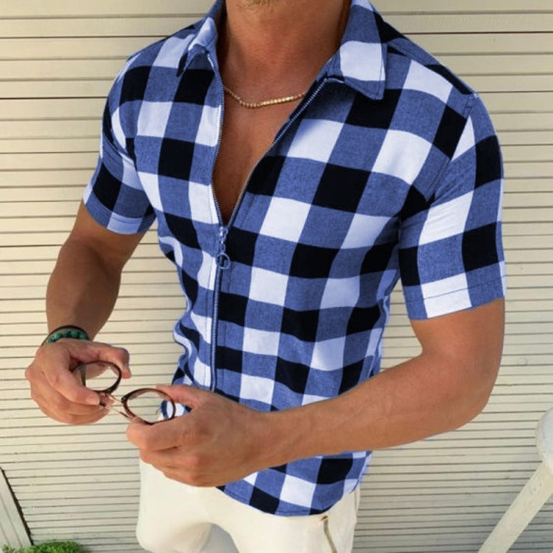 Men's Short-Sleeve Summer Shirt Modern Style