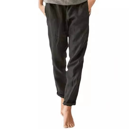Women's Linen Trousers Comfortable Elegant with Pockets