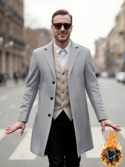 Men's Long Coat Elegant Modern Cut