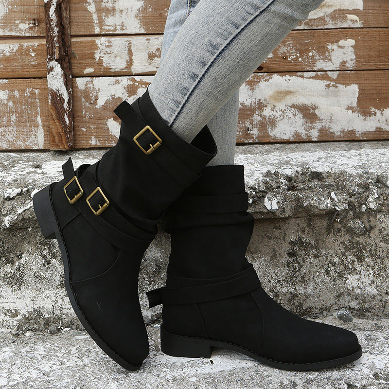 Women's Boots Robust Fashion Buckle