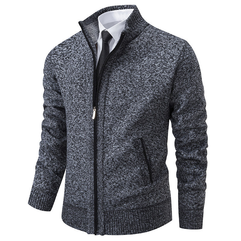 Men's Sports Jacket Stand-Up Collar Zipper Modern