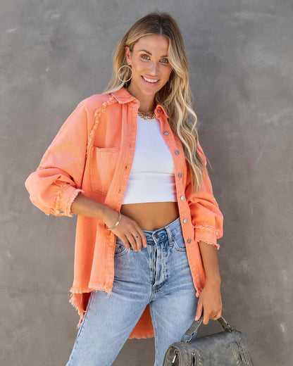 Women's Denim Jacket Casual Vintage Style Fringed