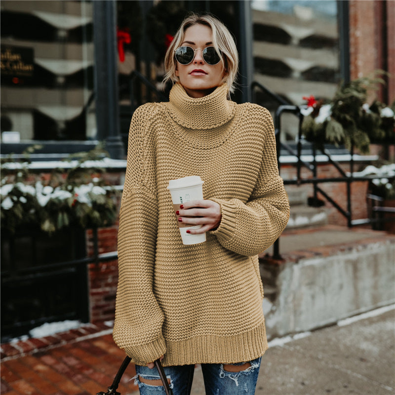 Soft Women's High-Neck Knit Sweater