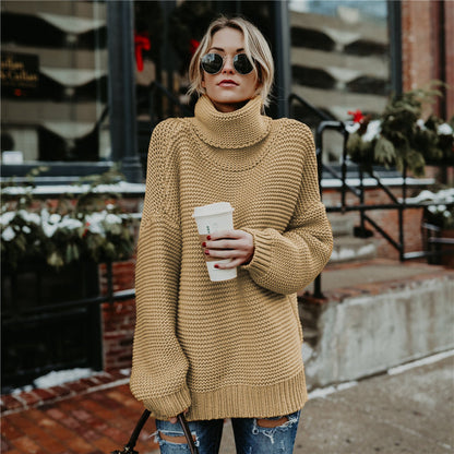 Soft Women's High-Neck Knit Sweater