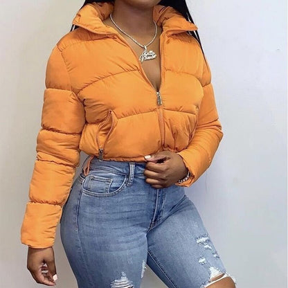 Women's Bomber Jacket Short Quilted Design Fashion