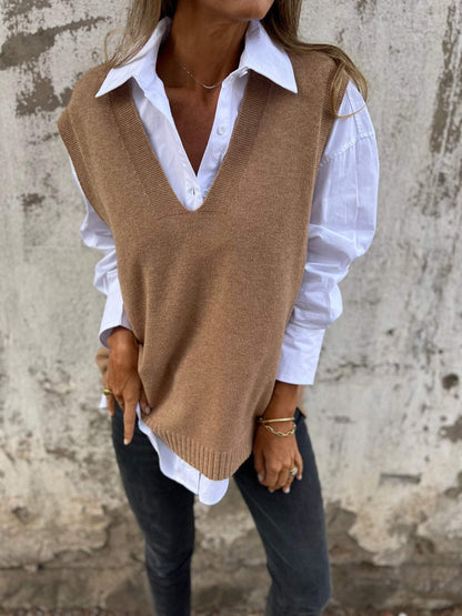 Women's Sweater Casual V-Neck Casual Style