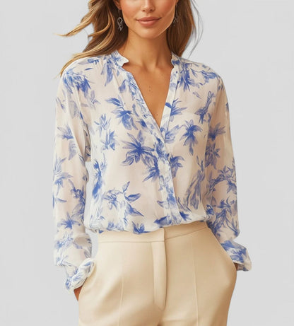 Women's Blouse Elegant Floral Summer Wear