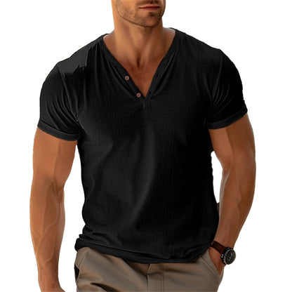 Men's Lightweight Henley Shirt Comfortable Breathable