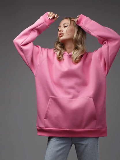 Women's Oversized Hoodie Snuggly Soft With Kangaroo Pocket