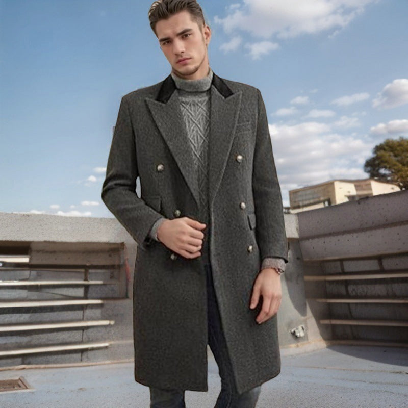 Men's Wool Coat Slim Fit Elegant
