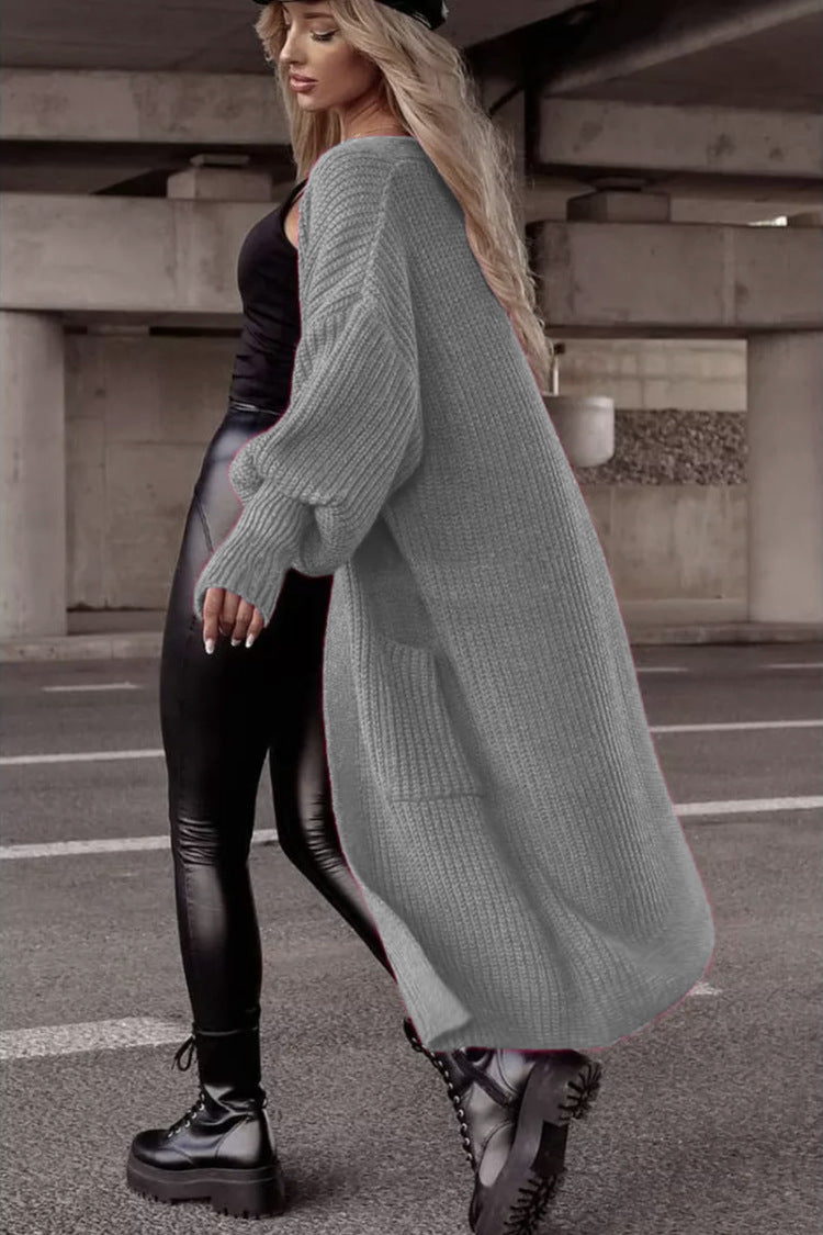 Women's Knitted Cardigan Oversized Casual With Pockets