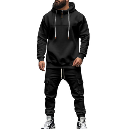 Men's Modern Sports Tracksuit with Zipper Pockets