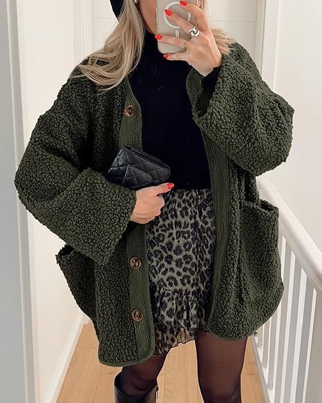 Women's Teddy Jacket Soft Plush Look