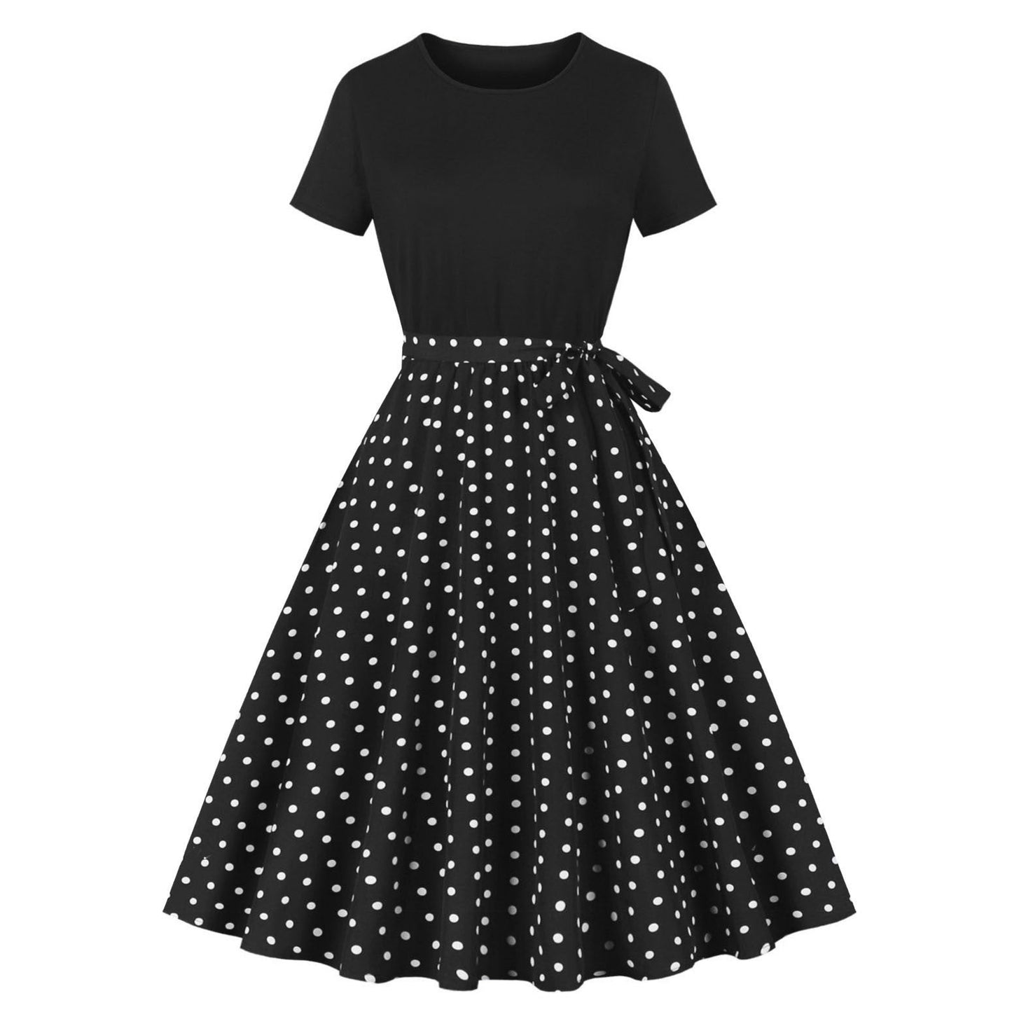 Women's Elegant Lace Contrast Bodice Dress