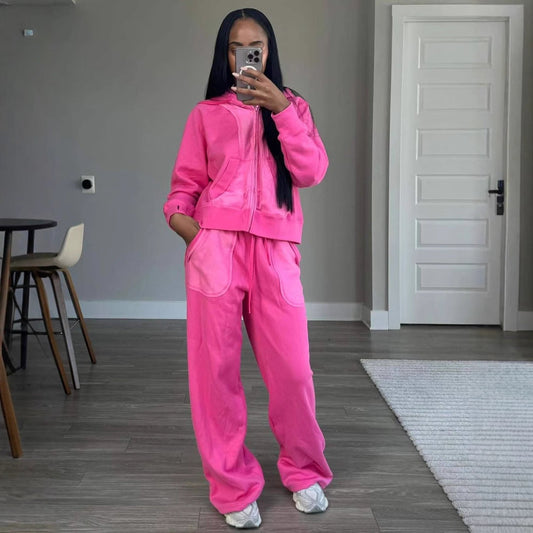 Damen Sportliche Hoodie und Jogginghose Set Bequem - IdealeKleiden