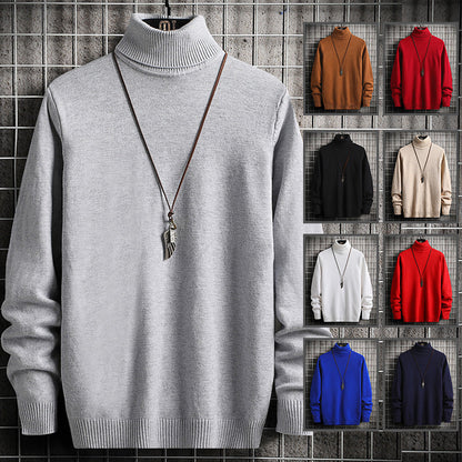 Men's Wool Turtleneck Sweater Elegant Modern