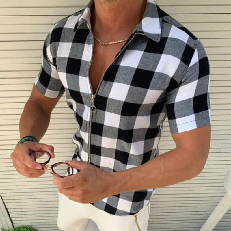 Men's Short-Sleeve Summer Shirt Modern Style