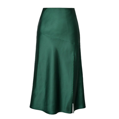 Women's Elegant Viscose Midi Skirt