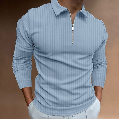 Men's Modern Polo Shirt Zipper Style