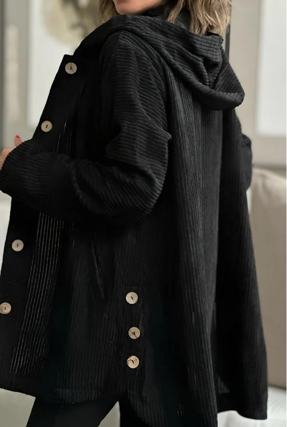 Women's Knitted Cardigan Hood Cosy Oversized