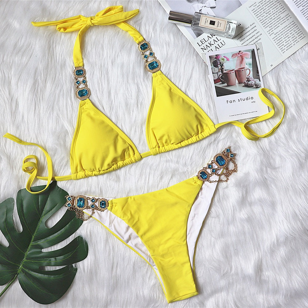 Sparkly Swimsuit for Women with Diamond Effect