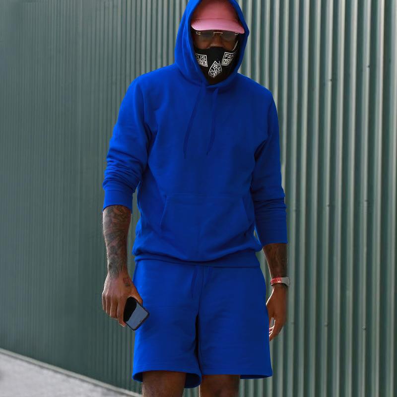 Men's Sportswear Set Sweat Hoodie Shorts Comfort