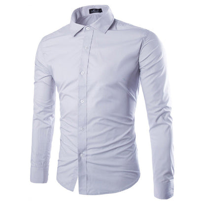 Men's Shirt Elegant Long-Sleeve Modern