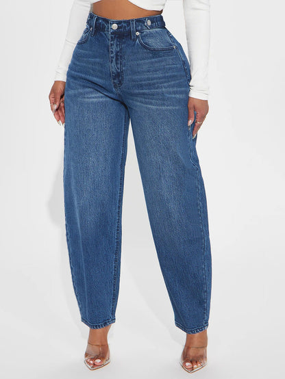 Women's Comfortable High-Waisted Wide Leg Jeans