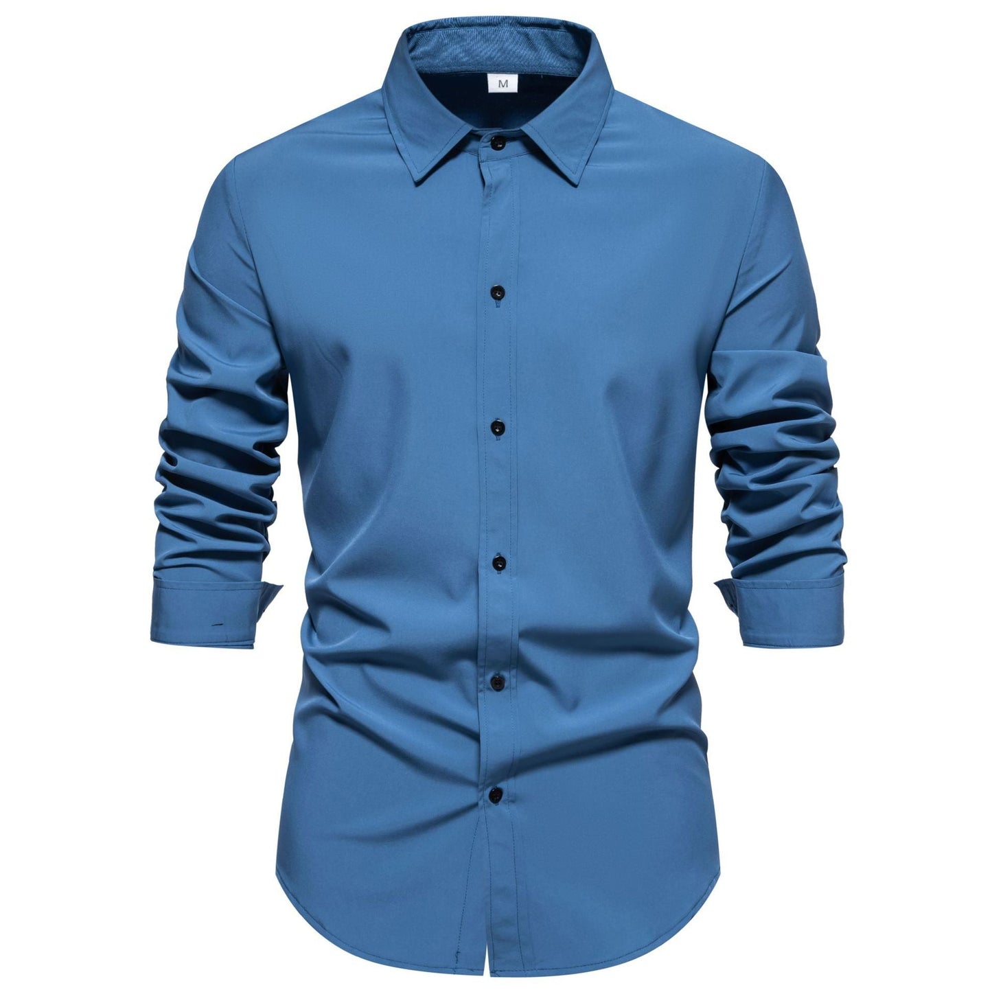 Men's Long-Sleeved Cotton Shirt Modern Fit