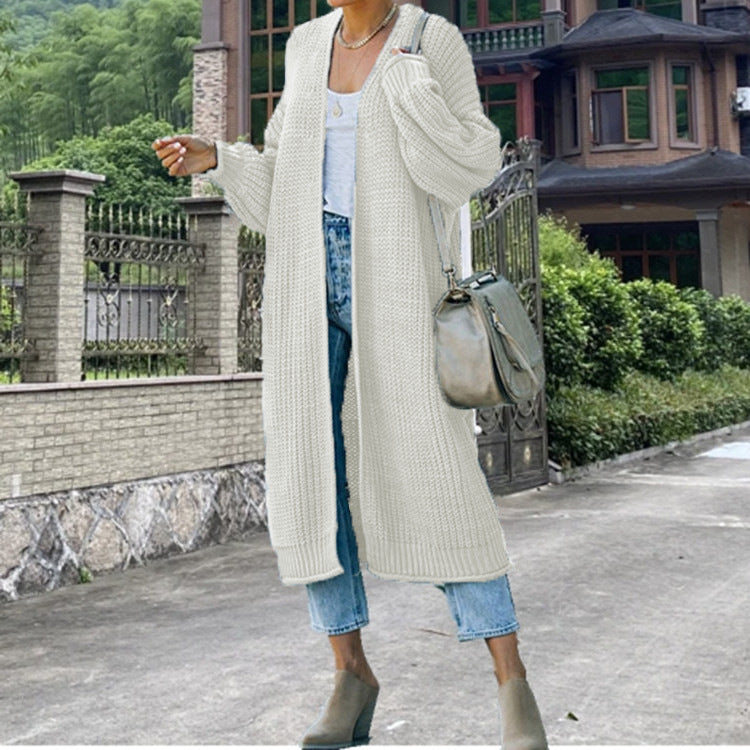 Women's Knitted Cardigan Wide Sleeves Elegant Design