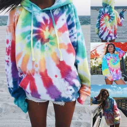 Damen Pullover Lässig Tie-Dye Design Trendy - IdealeKleiden