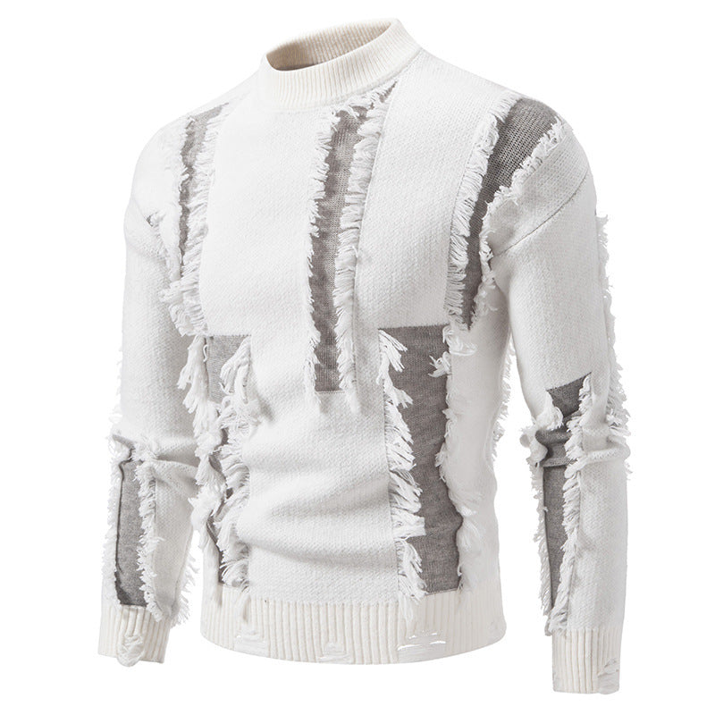 Men's Sweater Modern Fringe Design