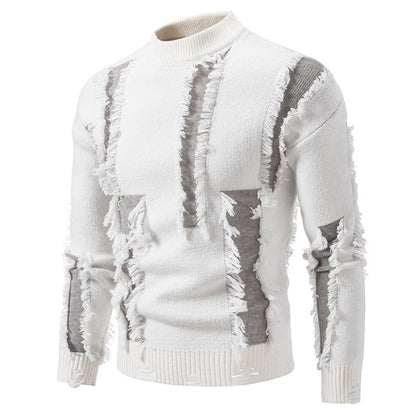 Men's Sweater Modern Fringe Design