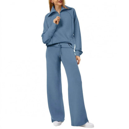 Women's Sports Set with Stand-up Collar and Braces