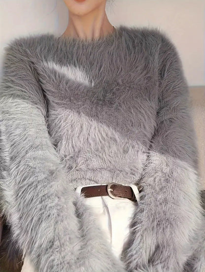Women's Sweater Soft Fluffy Modern Design