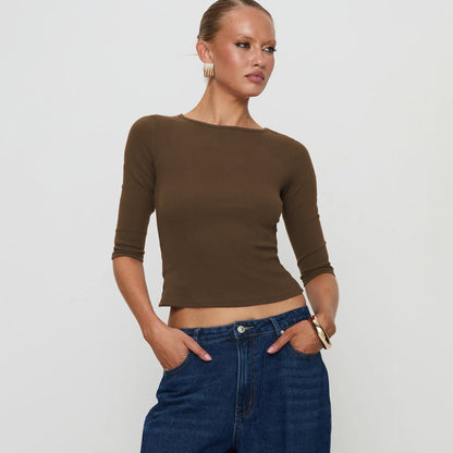 Women's Cropped Ribbed Shapewear Top