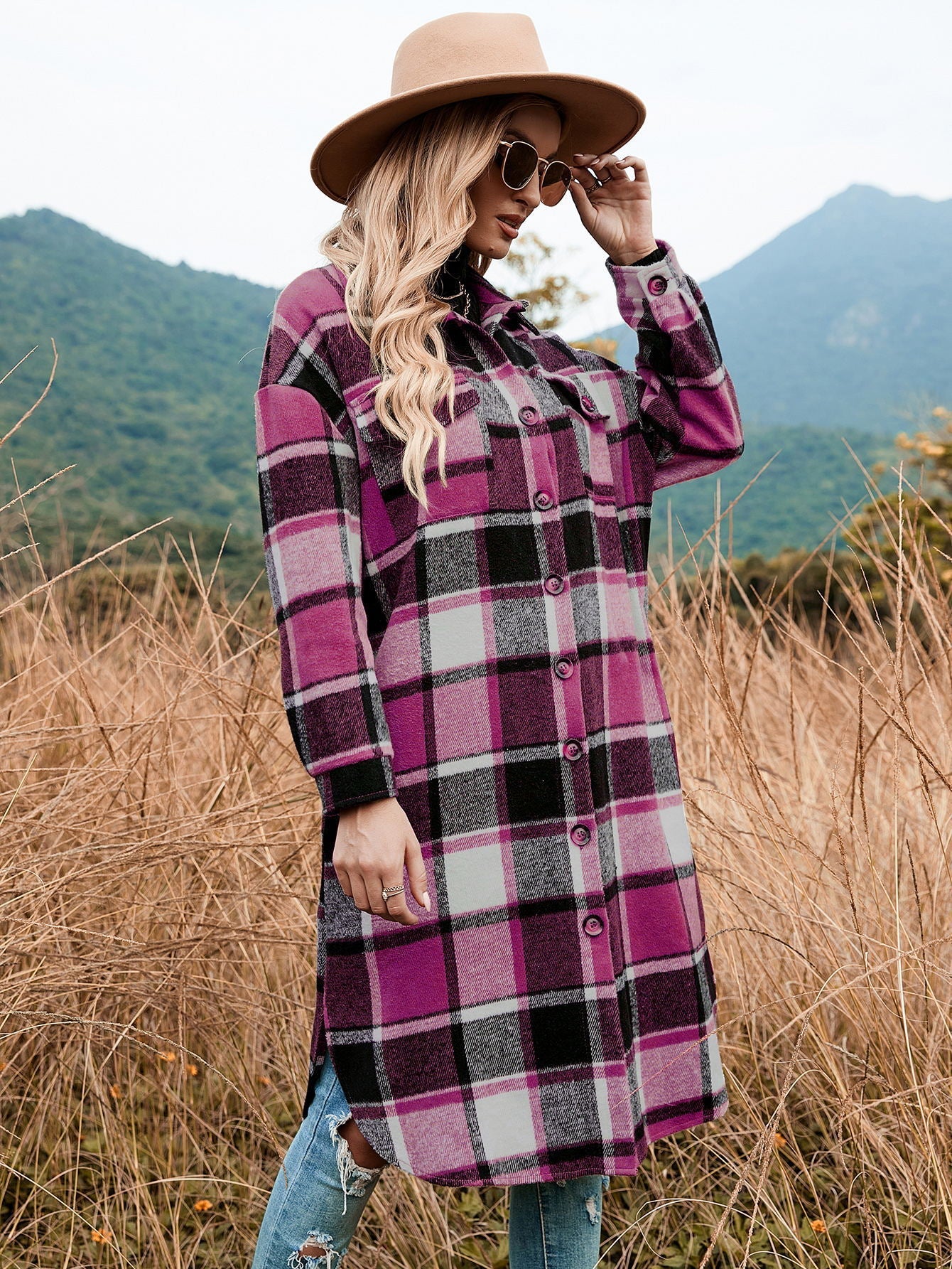 Women's Flannel Dress Plaid Pattern Wintery