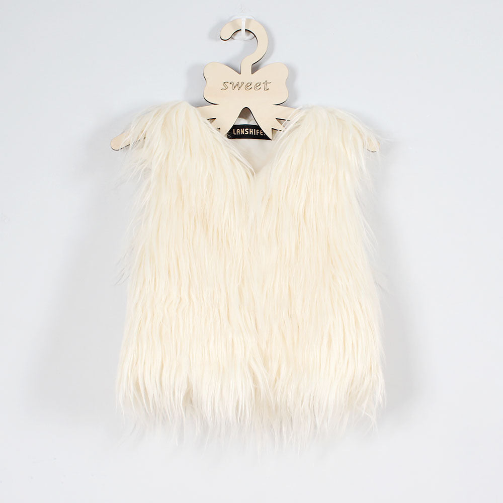 Women's Faux Fur Vest High Collar Soft and Elegant