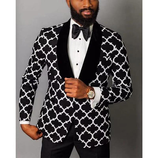 Herren Sakko Elegant Muster Design - IdealeKleiden