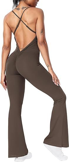 Damen Jumpsuit Sportlich Chic U-Ausschnitt